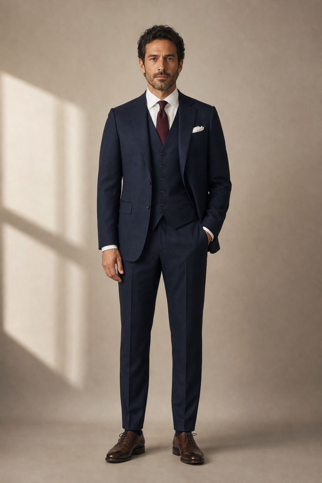 Three-piece suits made to measure